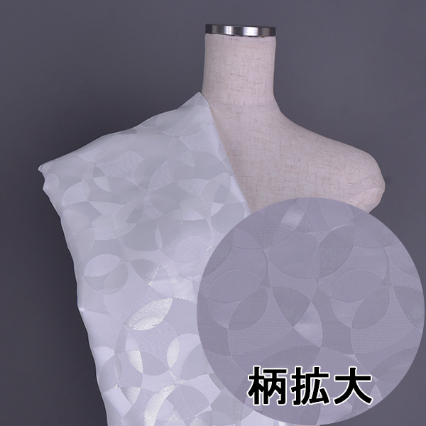 TZ007　ジャガード生地　幾何学丸柄