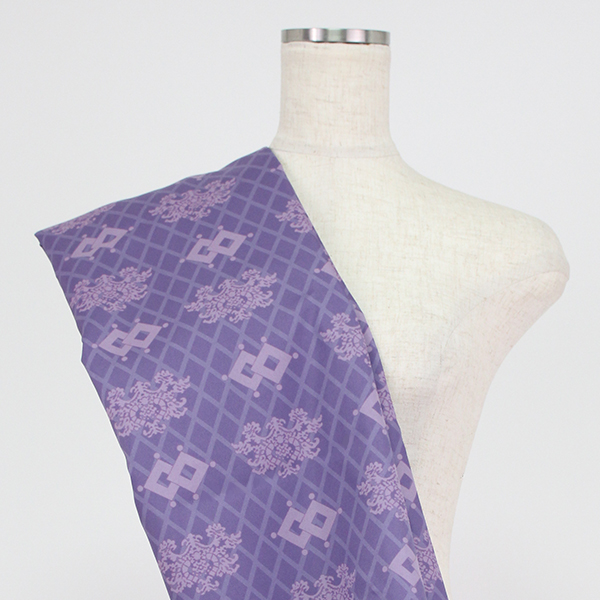 C0234　紫ベース　和風花柄生地