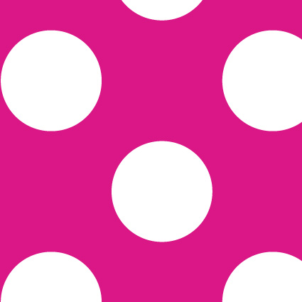 C0486　ピンク×白　水玉柄生地