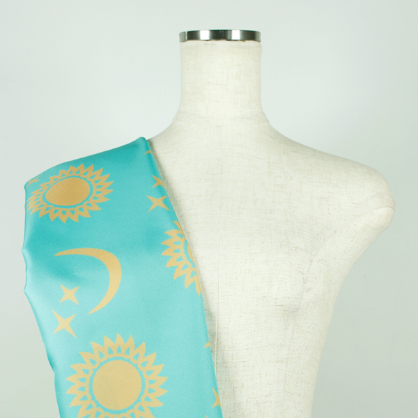 C0676　ミントベース太陽と月柄生地