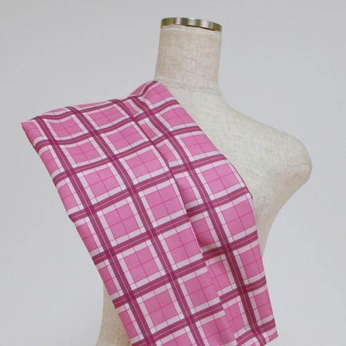 C0081　ピンクベース　チェック柄生地