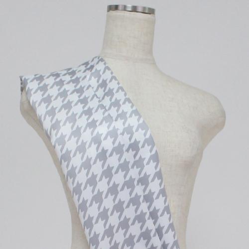 C0127　グレー　千鳥格子柄生地