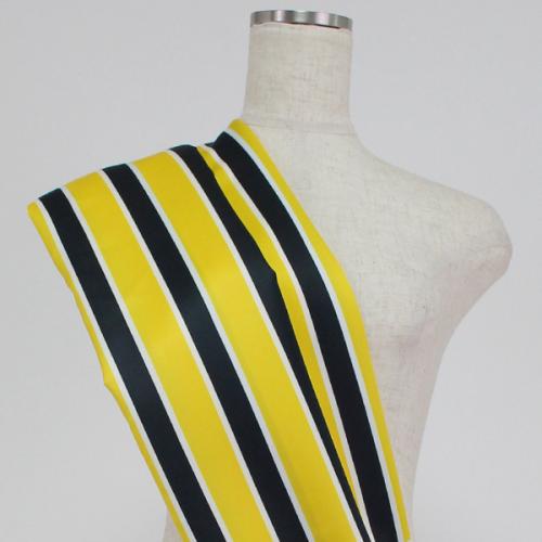 C0083　黄色×黒　ストライプ柄生地