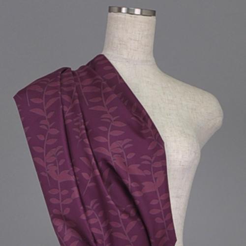 C0046　赤ベース　ボタニカル柄生地