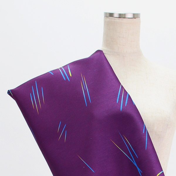 C0285　紫ベース　ひっかき柄生地