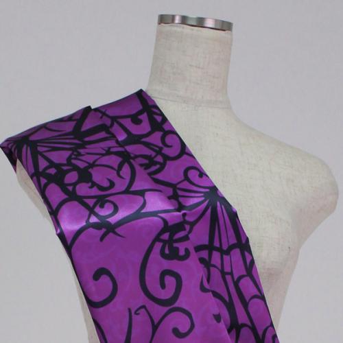 C0094　紫ベース　くもの巣柄生地 柄ver