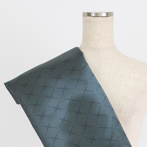 C0290　グレーベース　格子柄生地