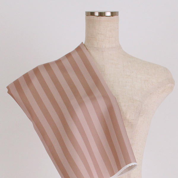 C0291　ベージュ　ストライプ柄生地