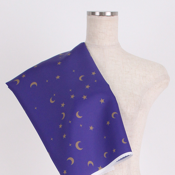 C0294　紫ベース　月と星柄生地