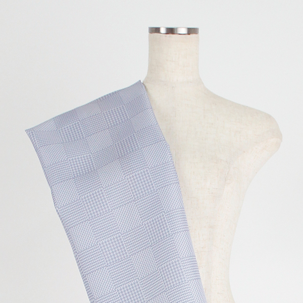 C0407　藤紫　グレンチェック柄生地