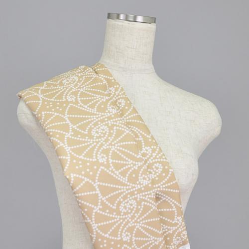 C0055　ベージュ　和風柄生地