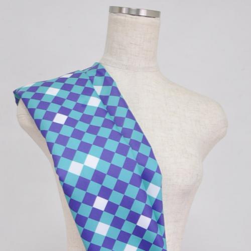 C0056　緑ベース　ダイヤ柄生地