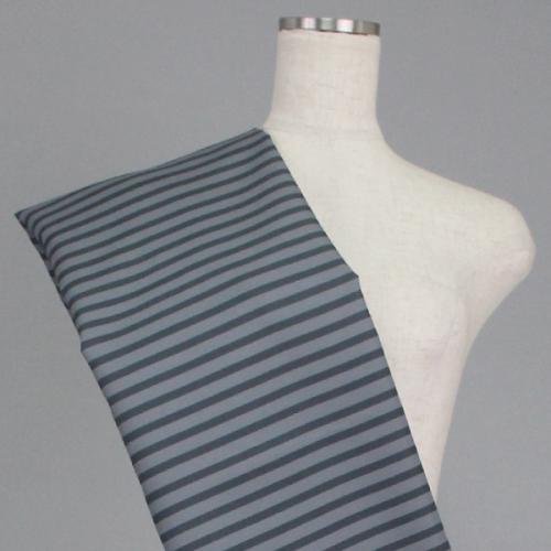 C0150　グレー　ボーダー柄生地