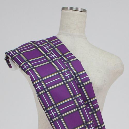 C0102　紫色　チェック柄生地