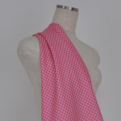 C0008　ピンク　千鳥格子柄生地