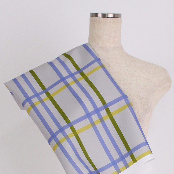 C0306　グレーベース　チェック柄生地