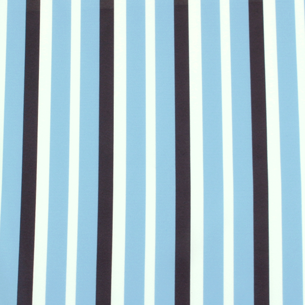 C0530　水色ベース茶色×白ストライプ柄生地