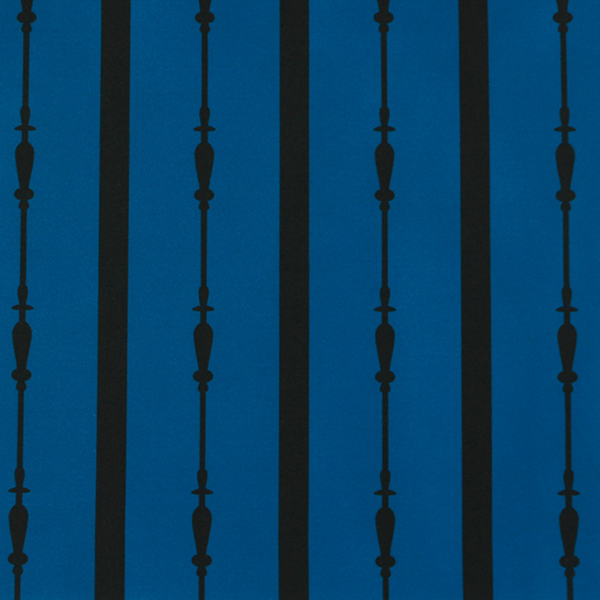 C0523　青緑×黒太ストライプ柄生地