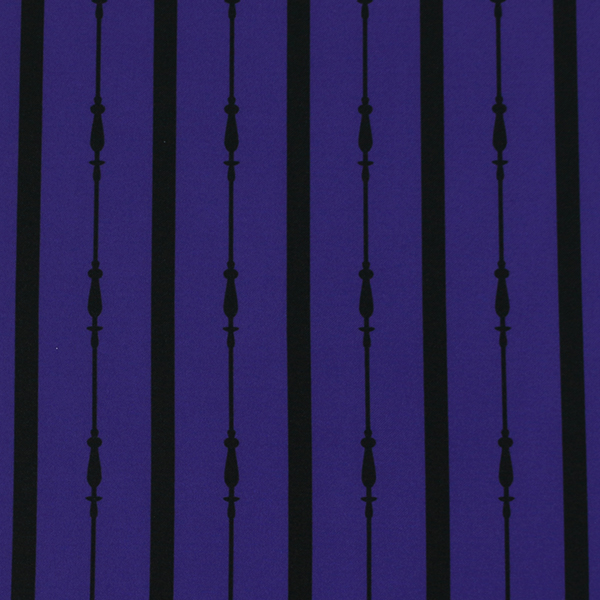C0545　紫×黒太　ストライプ柄生地　縮小ver