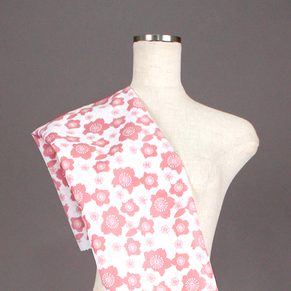 C0418　ピンク①　桜柄生地