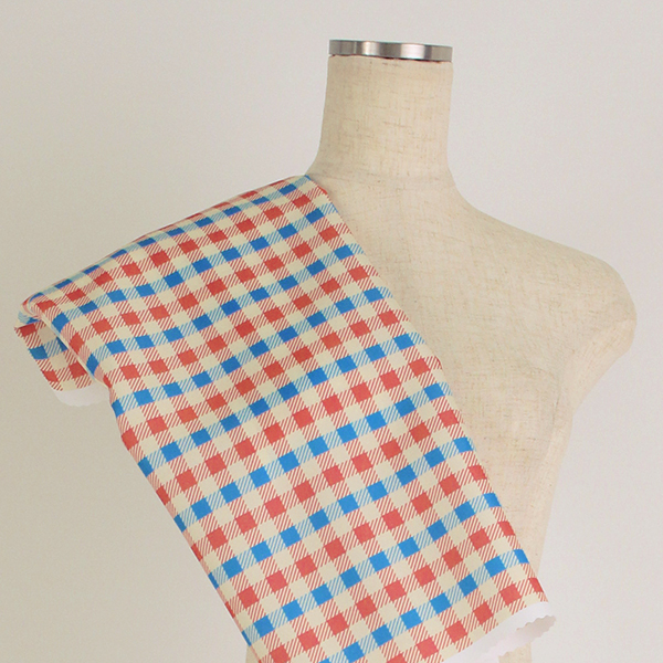 C0319　ピンクベース　チェック柄生地