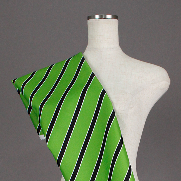 C0443　黄緑ベース　ストライプ柄生地