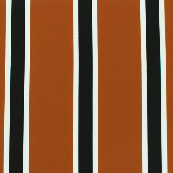 C0553　茶色ベース黒白ストライプ柄生地