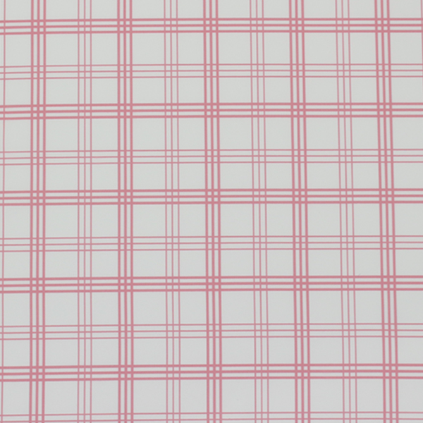 C0554　白ベースピンクチェック柄生地