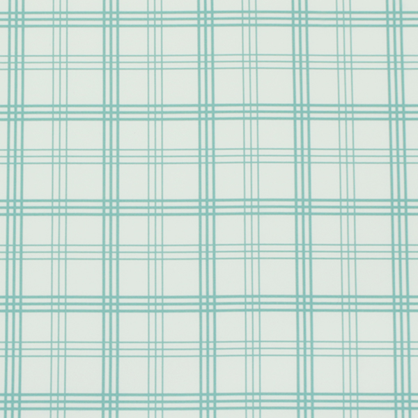 C0557　白ベース緑色チェック柄生地