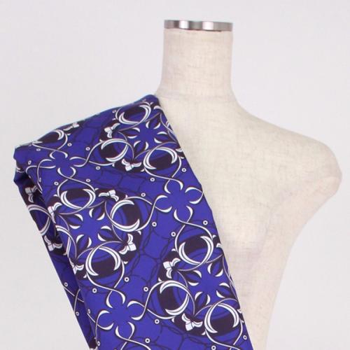 C0158　青紫ベース　アラベスク柄生地