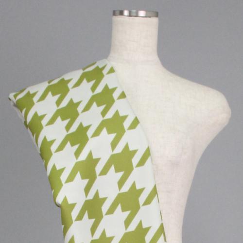 C0159　黄緑　千鳥格子柄生地