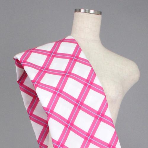C0164　ピンク　チェック柄生地
