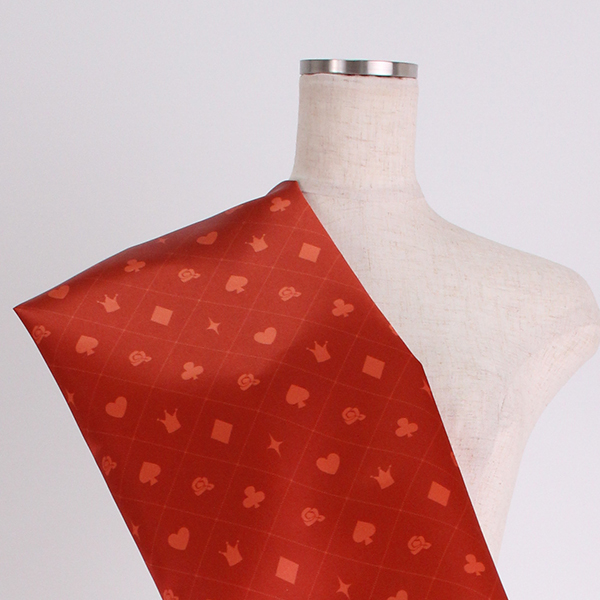 C0326　赤×ピンク　モノグラム柄生地　Ver.2