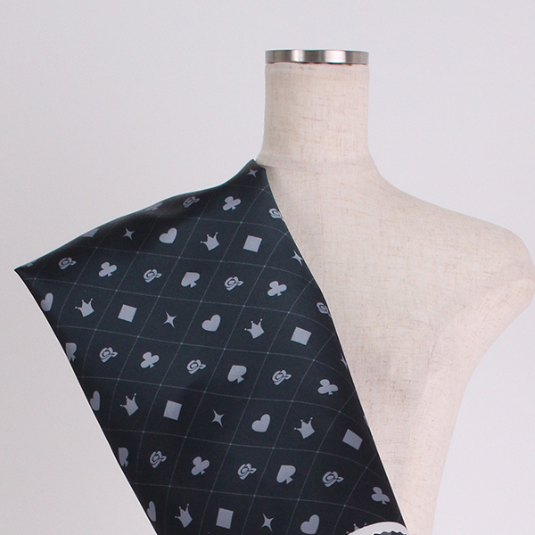 C0327　黒×グレー　モノグラム柄生地　Ver.2