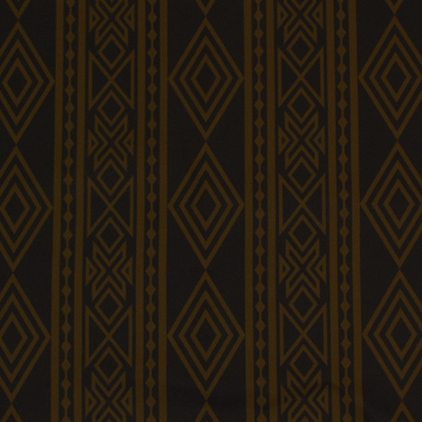 C0564　焦げ茶ベース黄土色ネイティブ柄生地