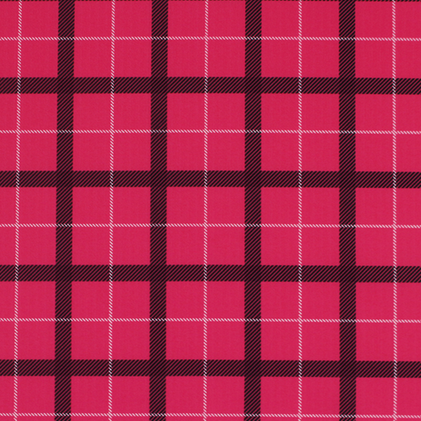 C0561　ピンクベース黒×白チェック柄生地