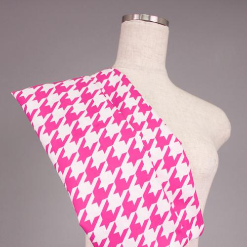 C0066　ピンク　千鳥格子柄生地