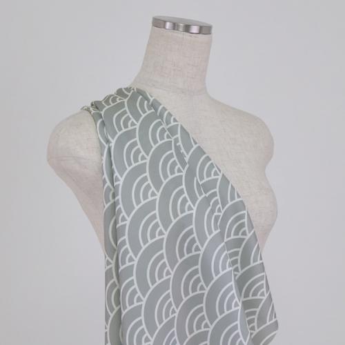 C0027　灰色　和柄生地