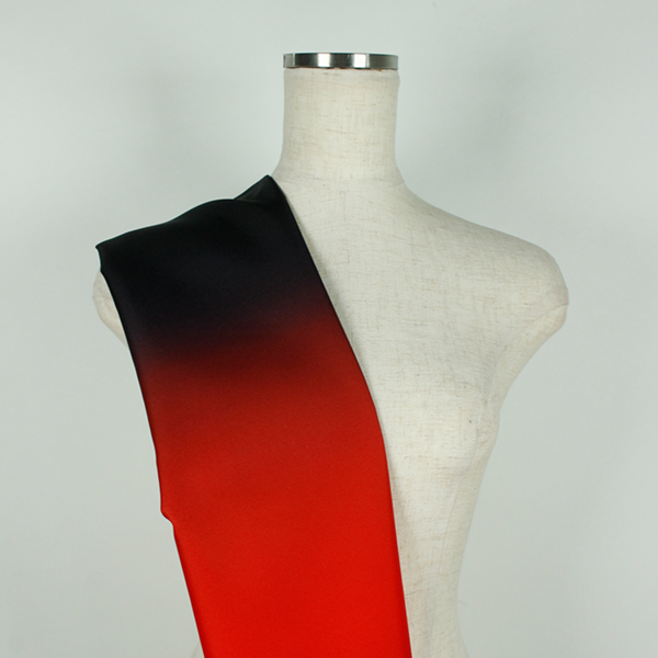 C0569　黒→紫→赤グラデーション生地