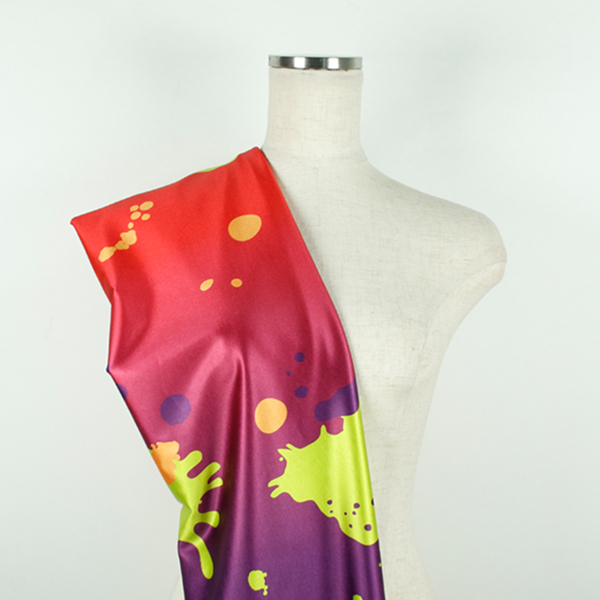 C0574　紫ベースカラフルスプラッター柄