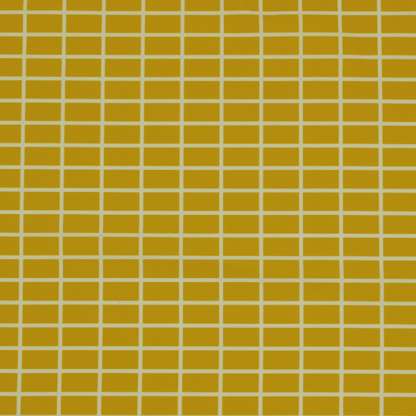 C0589　黄色ベース薄黄色格子柄生地