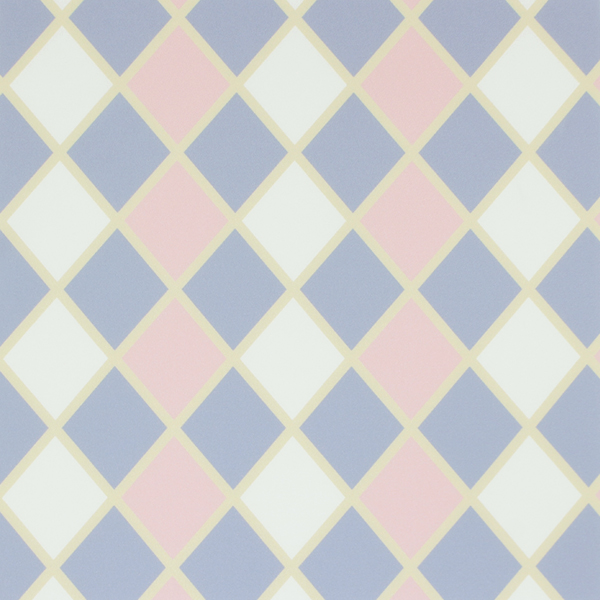 C0593　薄ピンク×藤色ダイヤ柄生地