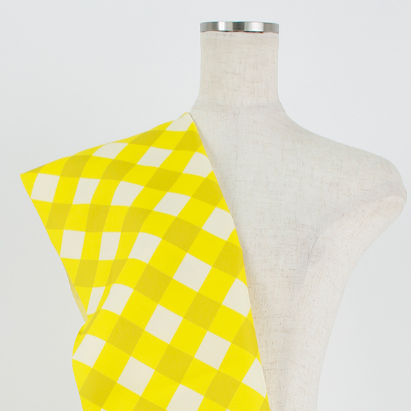 C0468　黄色ダイヤ柄生地