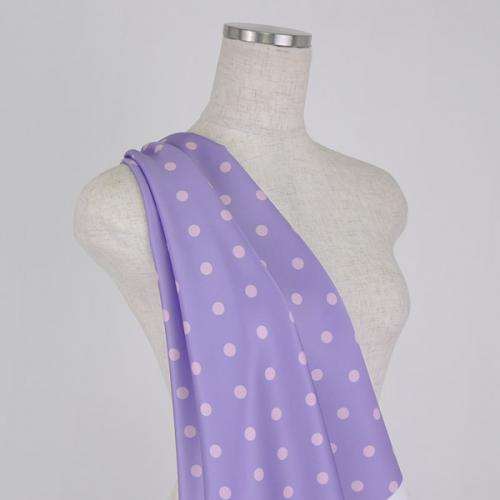 C0033　紫ベースピンク　水玉柄生地