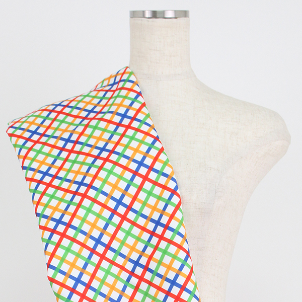 C0212　カラフル　チェック柄生地