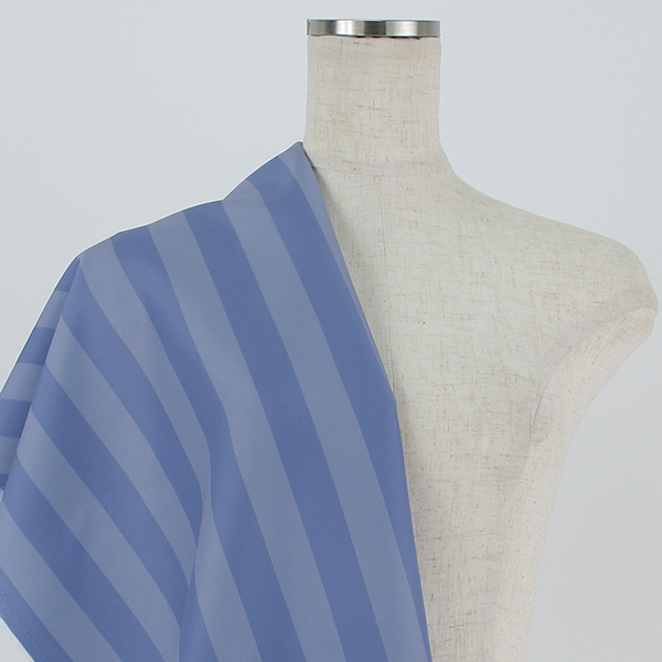 C0477　薄青ストライプ柄生地