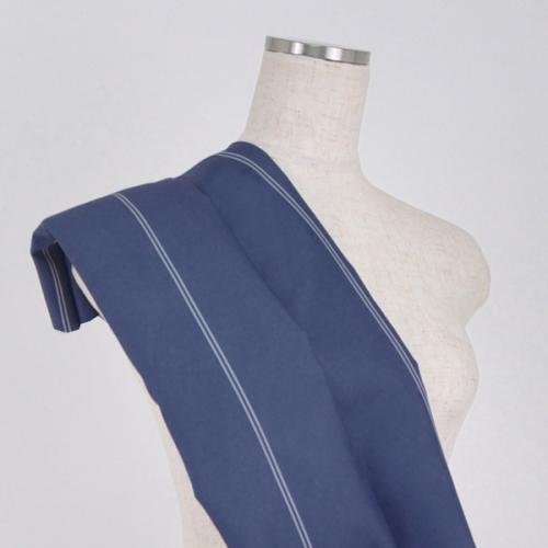 C0071　紺色ベース　ストライプ柄生地