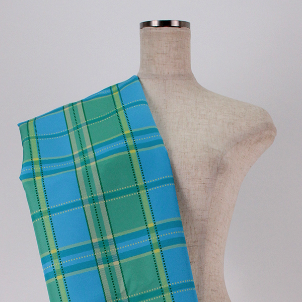 C0259　水色ベース　チェック柄生地