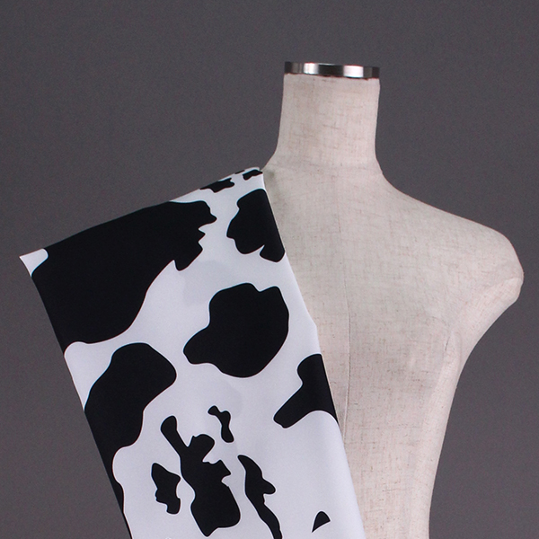 C0265　白黒　ホルスタイン柄生地