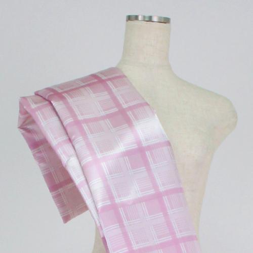 C0173　薄ピンク　チェック柄生地